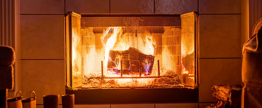Mendota Hearth Landscape Fireplace Installation in Winthrop, Massachusetts