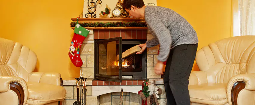 Rusted Metal Fireplace Restoration in Winthrop, Massachusetts
